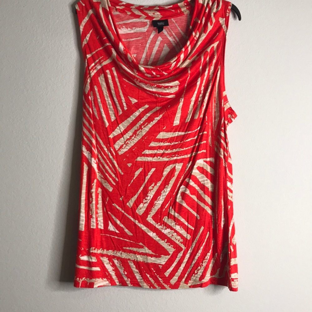 Missimo orange and cream tank